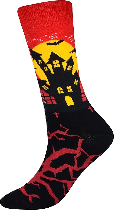 Cansok Men's 2/4 Packs Fun Crazy Novelty Dress Crew Socks
