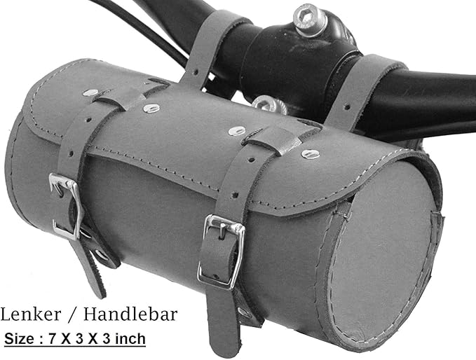 HERTE Bicycle Leather Bag Saddle Bike seat Handle bar Tool Pouch Women Green Blue White Color Buffalo Hide
