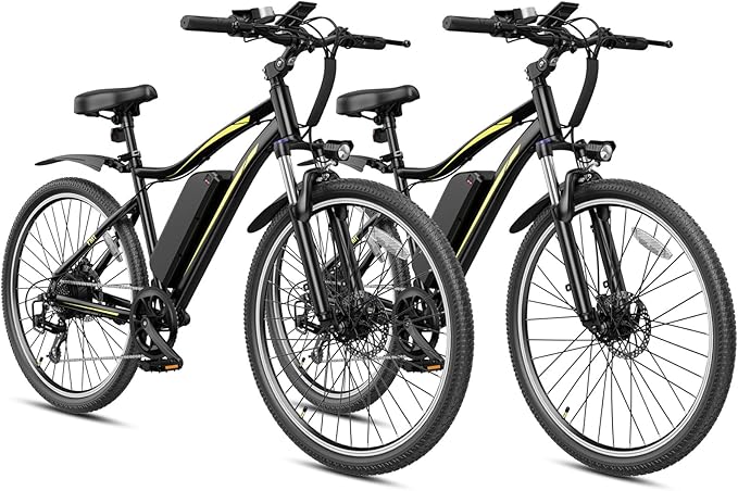 Electric Bikes for Adults, 26"/27.5" E Bikes for Adults with 1200W Peak Motor, 28 MPH, 50+ Miles Range Electric Bicycle, E Mountain Bike with 480WH Removable Battery, UL Certified