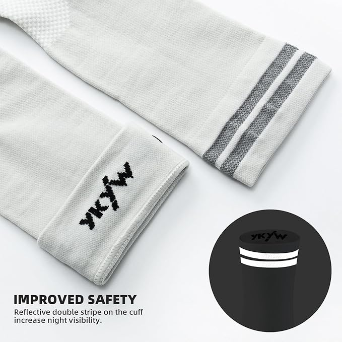 YKYWBIKE Cycling Socks for Men Women-Athletic Crew Bike Socks,Compression Biking Socks for Men Cycling,MTB Riding Socks