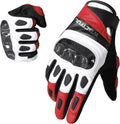 WTACTFUL Goatskin Leather Carbon Knuckle Motorcycle Gloves for Ultimate Protection and Comfort