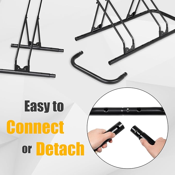 CyclingDeal Bike Rack Floor Parking Bike Stand for up to 6 Bicycles | Indoor, Home & Garage Storage Rack | Stable & Secure Bicycle Stand w/ Tire Grooves Up to 29", Holding Plates & Custom Spacing