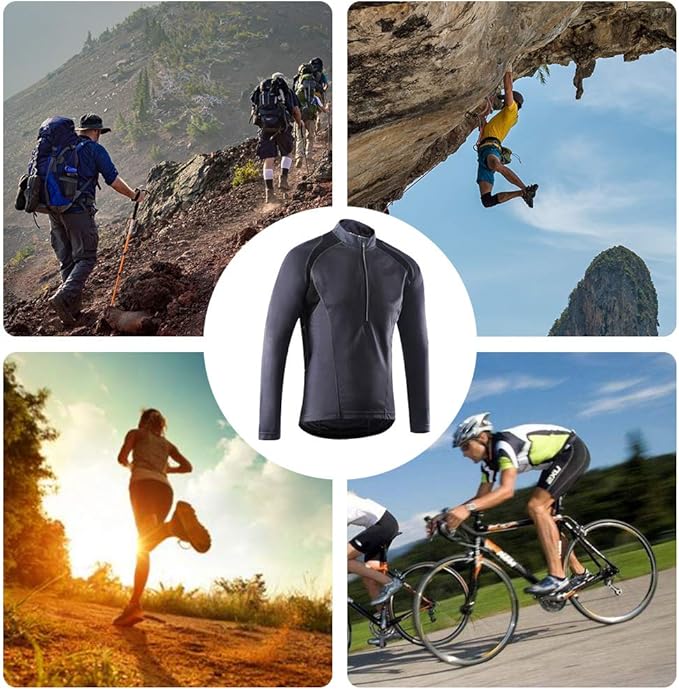 Cycling Jersey Men Bicycle Shirt Short and Long Sleeve MTB Road Biking Jersey with Pockets