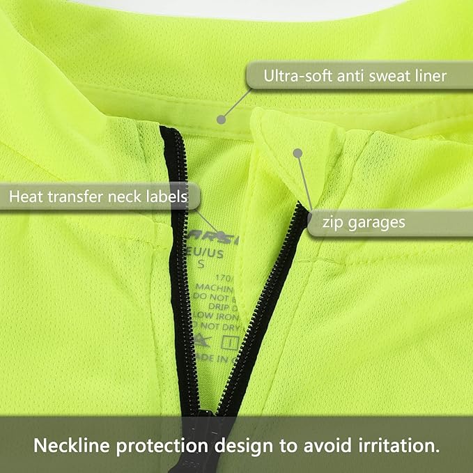 ARSUXEO Men's Short Sleeves Cycling Jersey Bicycle Biking Bike Shirt 636