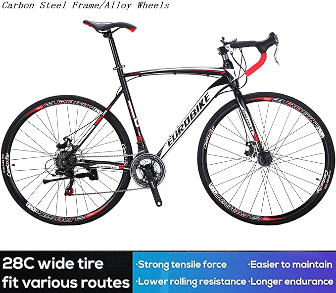 EUROBIKE Road Bike TSM XC550 Bike 21 Speed Dual Disc Brake 54CM 3-Spoke Wheels Bicycle……