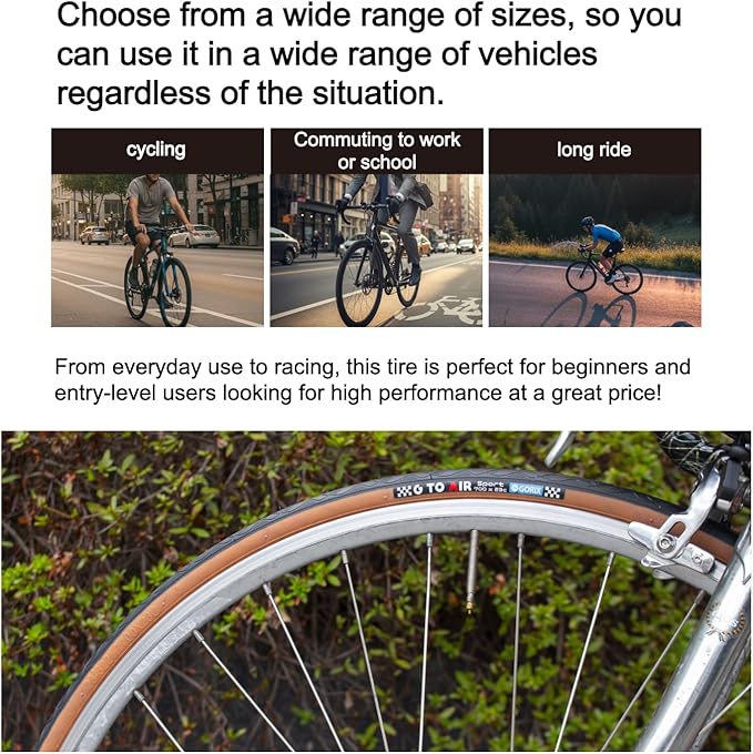 GORIX Road Bike Tire 700×23C 25c 28C 32c 35c Cycling Bicycle (Gtoair)