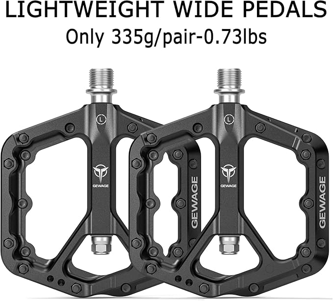 Mountain Bike Pedals - 9/16" Nylon Fiber Bicycle Flat Pedals -Bicycle Platform Pedals for Road Mountain BMX MTB Bike