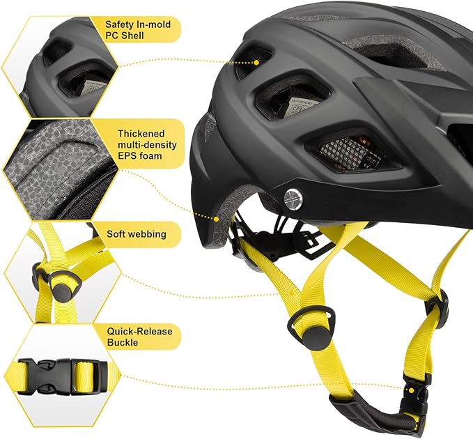 Kids Bike Helmet for Boys and Girls Ages 8-14 Adjustable Youth Helmet with Detachable Visor Lightweight, Safe & Stylish Cycling Bicycle Helmets for Kids 54-57cm