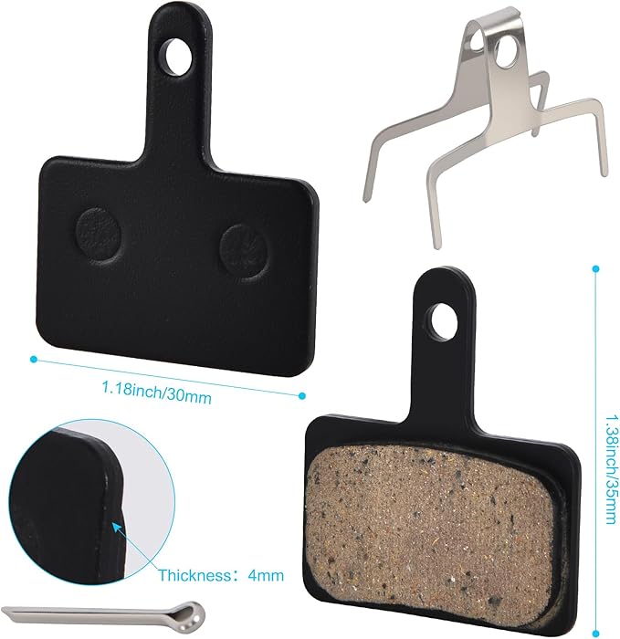 4 PCS Bike Brake Pads, Mountain Bicycle Brake Pads-Compatible with TRP Tektro Shimano High Performance Mountain Bike Brake Pads, Mountain Bike Disc Brake Pad