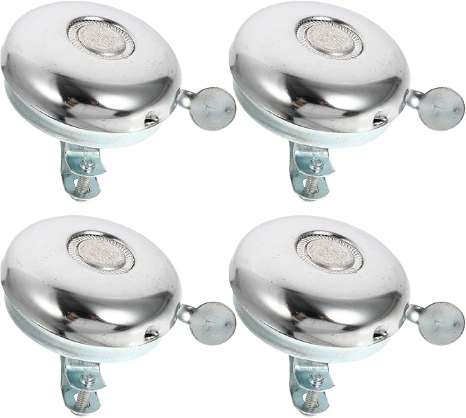 Veemoon 4pcs Vintage Bike Bells 58mm Iron Handlebar Ring Bells Loud Retro Horns for Road and Mountain Bikes Cycling Accessories