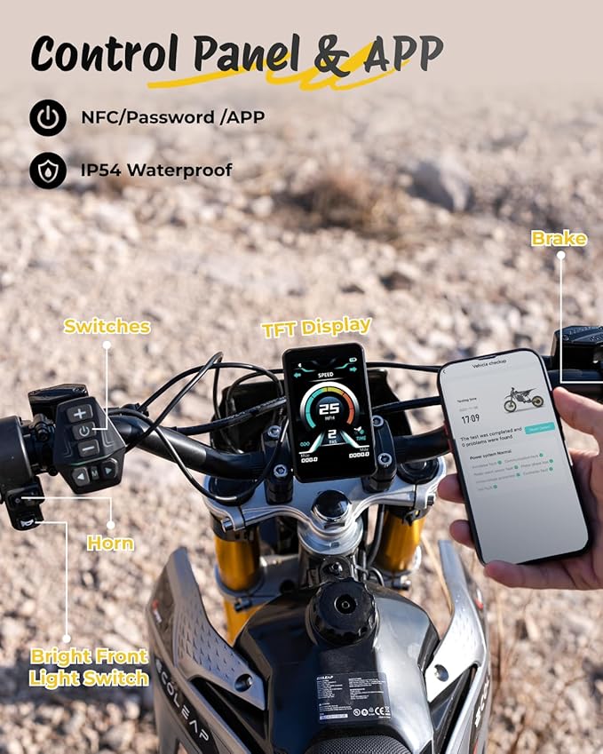 3500W Peak Electric Dirt Bike for Teens & Adults, 37MPH Electric Off-Road E-Bike with 48V 21Ah Battery, Up to 55 Miles Range, Dual Suspension, Hydraulic Brakes, 400LBS Load, Fit Age 13+