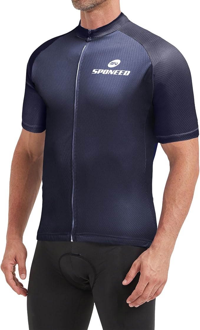 Men Bike Jersey Short Sleeve Road Cycling Shirts Biking Tops Moisture Wicking