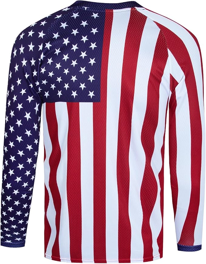 JPOJPO Men's Mountain Bike Jersey Long Sleeve MTB Off-Road Racing Downhill Motocross Shirts Quick Dry&Moisture-Wicking Tops