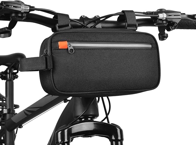 Bike Handlebar Bag Professional Waterproof Bike Crossbar Front Bag Bicycle Basket Frame Bags for Road Mountain Bicycle Outdoor Cycling Travel Hiking