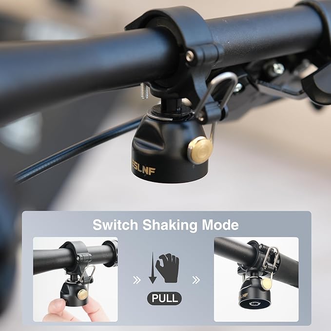 Mountain Bike Bells Dual-Mode Ringing Bell, Copper Alloy Sturdy Bicycle Bell, MTB Trail Bell with Dual Modes, Adults Bike Bell for 22.2-31.8mm Bicycle Handlebars