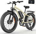 GREATWORK 52V 5000W Peak Dual Motor Electric Bike for Adults, 1300Wh Battery, Up to 45MPH & 100 Miles Range, 26" x 4.0 Fat Tire Electric Dirt Bike with Suspension, Mountain E-Bike for Men Women