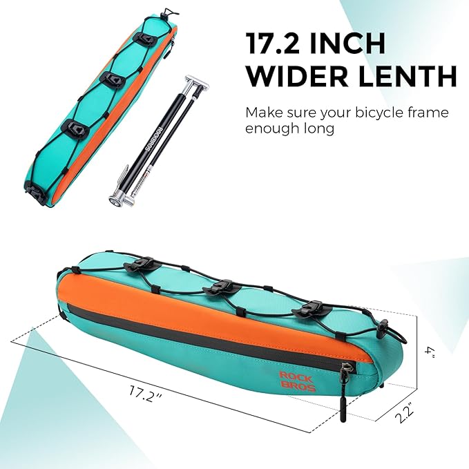 ROCKBROS Bike Frame Bag Bike Triangle Bag Bike Top Tube Bag 1.5L Bike Bag Pouch Storage Bag for Cycling Mountain Road Ebike
