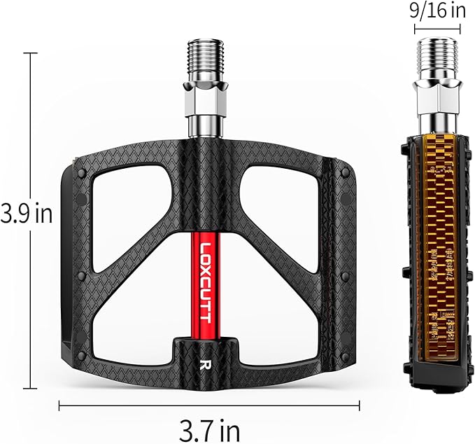 Mountain Bike Pedals MTB Pedals Bicycle Flat Pedals Aluminum 9/16" Sealed Bearing Non-Slip Pedal for Road Mountain BMX MTB Bike