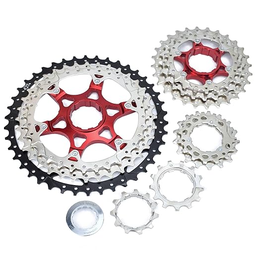 VG Sports 10 Speed MTB Groupset Bike Chain 11-42T Cassette 1x10 Speed Rear Derailleur& Shifter (10S 11-42T Set)