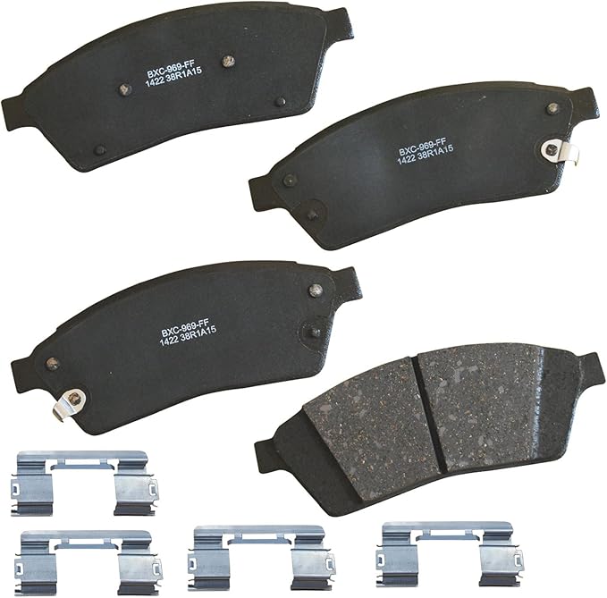Bendix Premium SBC1422 Ceramic Front Brake Pads for Cadillac SRX 2016-2010, Saab 9-4X 2011
