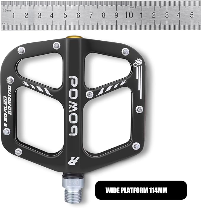 Bike Pedals 9/16" Lightweight Non-Slip Bicycle Platform Pedals - Fits Most Adult Bikes & Mountain Bikes &MTB, Road Bikes and Slip-Resistant Design