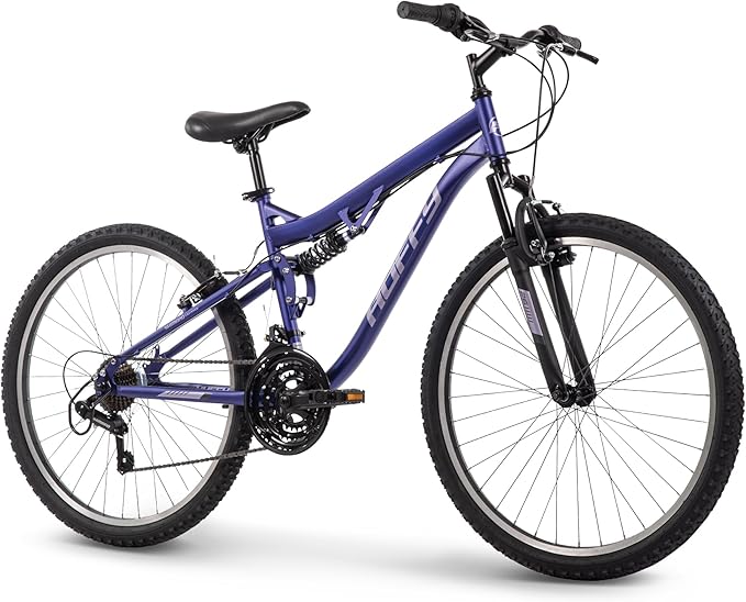 Huffy Stone Mountain Bike for Men and Women, 20”/24”/26”, 6-Speed (20”) or 21-Speed, Front or Dual Suspension (Varies), Multiple Colors, Adjustable Saddle, Shimano Equipped, All-Terrain Tires