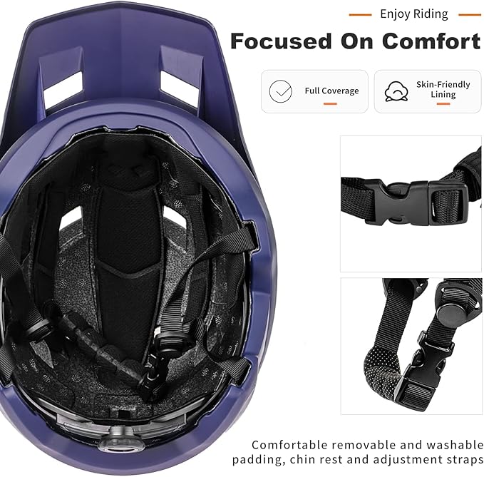 BATFOX Bike Helmet,Mountain Bike Helmet Helmets for Men Women Adults Youth