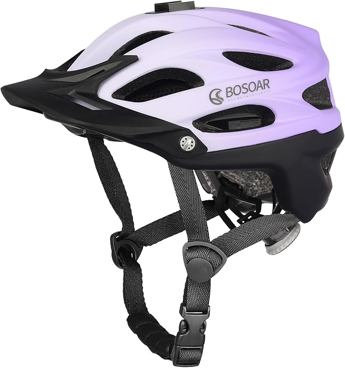 Mountain Bike Helmet,Adult Cycling Helmet with Camera Mount and Detachable Visor for Men Women Youth,Suggested Fit 55-61 Cm