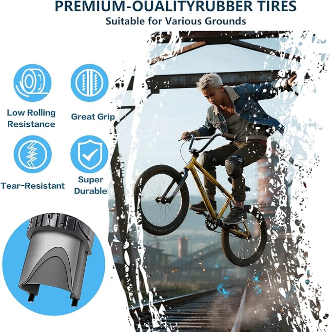 SIMEIQI 26x2.35 20x2.35 Inch Cruiser Beach Bike Tire Black White Wall or Brown Cream Wall Folding Replacement Bicycle Tire for Hybrid City Commuter Trail