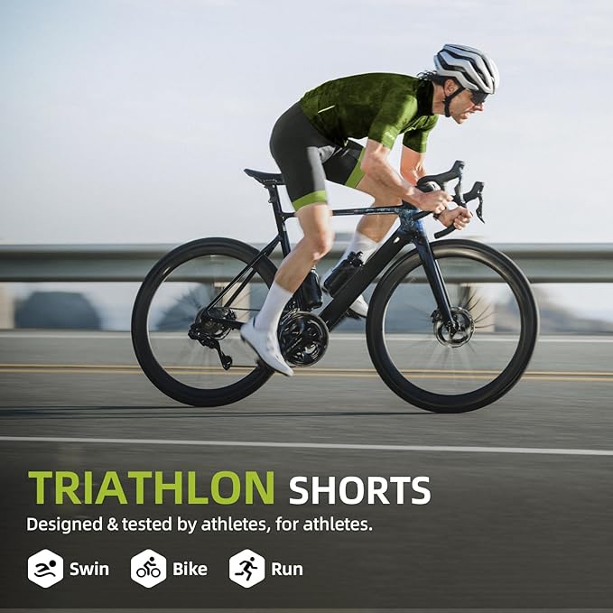 Men's Cycling Shorts, Padded Bicycle Riding Pants Bike Shorts Biking Clothes Cycle Wear Tights