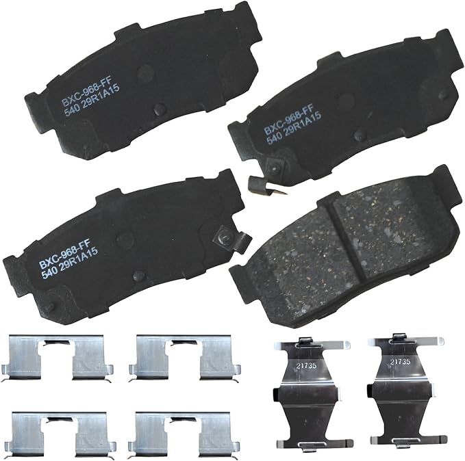 Bendix Premium SBC540 Ceramic Rear Brake Pads for Select Models INFINITI G20, I30, Nissan Altima, Altra EV, Maxima, Sentra