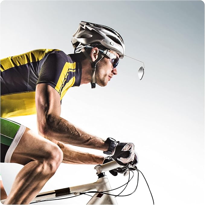 Accmor 2pcs Bike Eyeglass Mirror, 360 Degree Adjustable Bicycle Cycling Rear View Wide Angle Mirror, Riding Accessories