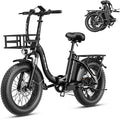 Heybike Ranger 2.0 Foldable Electric Bike for Adults, 20"×4 Fat Tire Ebike with 1400W Peak Motor, 28 MPH Max Speed, 600Wh Removable Battery, Up to 65 Miles Range, Front Suspension Step-Thru E Bike