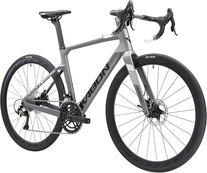 KABON Complete Carbon Road Bike, 700C Carbon Fiber Frame Road Bike with R8000 22 Speed Groupset Disc Brake Racing Bicycle 28C Tire Carbon Wheelset