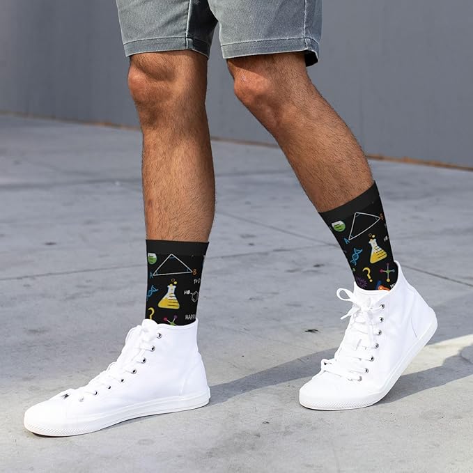 Crew Athletic Socks Funny Crazy Casual Sports Novelty Dress Socks for Women Men Running Hiking
