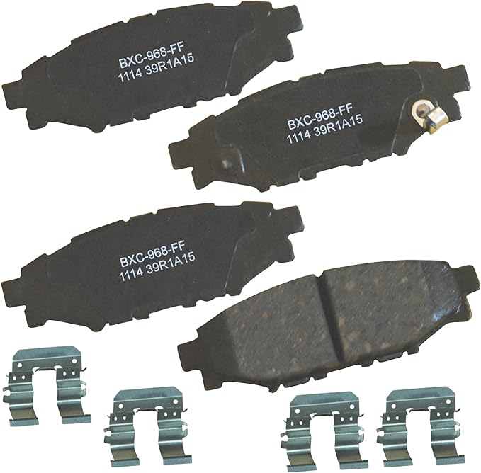 Bendix Premium SBC1114 Ceramic Rear Brake Pads for Select Models Scion FR-S, Subaru BRZ, Crosstrek, Forester, Impreza, Legacy, Outback, WRX, XV, XV Crosstrek