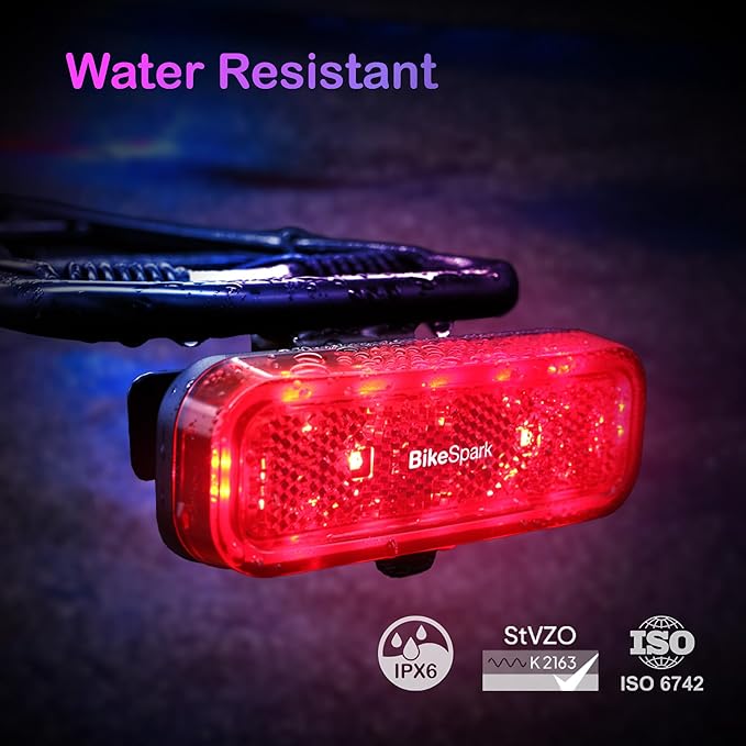 Auto-Sensing Rear Light G4R, USB Rechargeable, 240HRs, Precise Brake Sensing for Cargo Rack, Large Reflector, 50/80mm Screw Mounted, Easy Release, Made in Taiwan