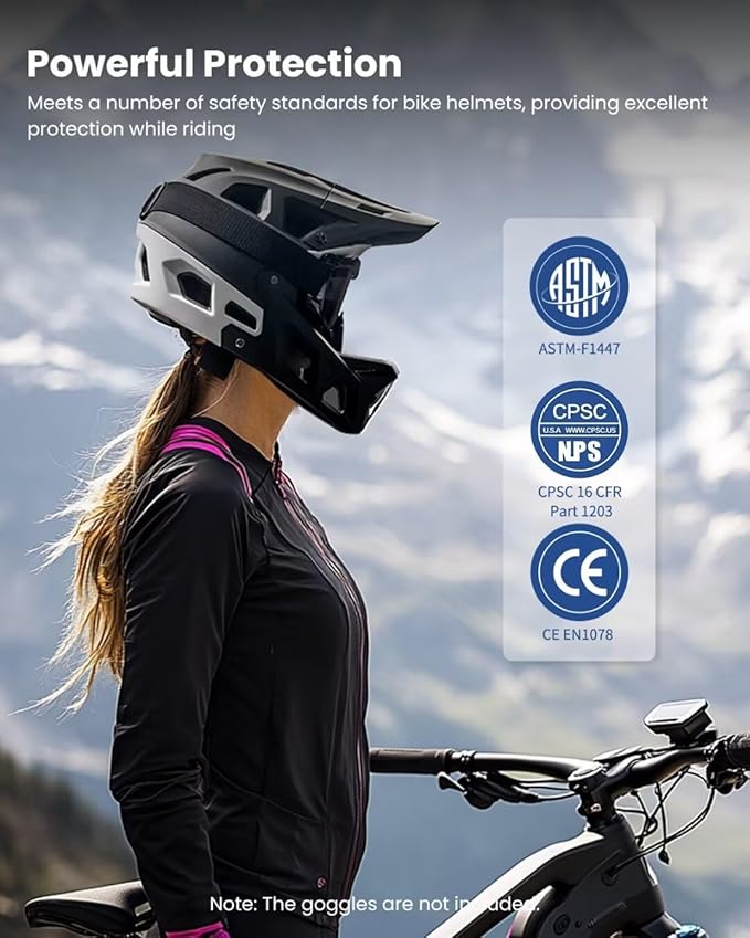 ILM Adult Mountain Bike Helmet Men & Women Full Face Lightweight BMX MTB Helmet ASTM CPSC CE Certified Cycling Helmet Model ZL-B068