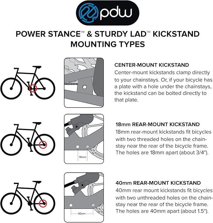 Portland Design Works Sturdy Lad E-Bike Kickstand - E-Bike Accessories, Kick Stands for Adults Bikes