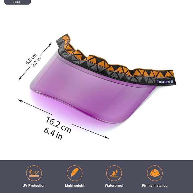 Tontron Colourvisor Removable Helmet Visor | Helmet Brim (Purple)