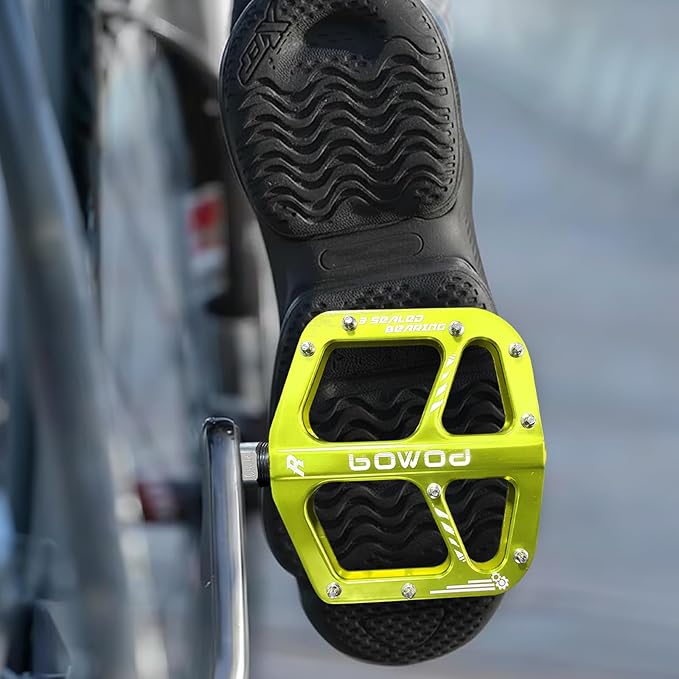 Bike Pedals 9/16" Lightweight Non-Slip Bicycle Platform Pedals - Fits Most Adult Bikes & Mountain Bikes &MTB, Road Bikes and Slip-Resistant Design
