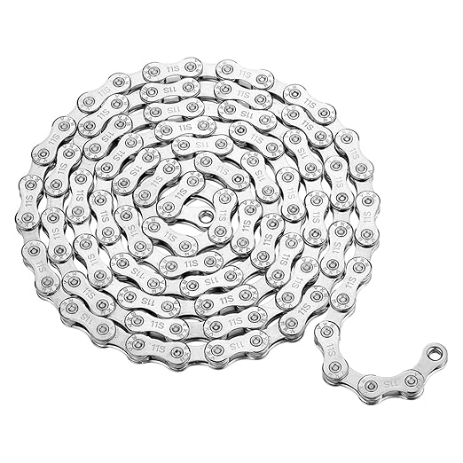 6/7/8 Speed Bike Chain 116 Links, 1/2" x 3/32" for Shimano SRAM Campagnolo, Rust-Proof Wear-Resistant Bicycle Chain for Road Mountain MTB BMX E-Bike