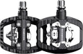 ROCKBROS Mountain Bike Pedals Dual Function Sealed Clipless Flat Platform Compatible with SPD Bicycle Pedals for Mountain Bike MTB Pedals Flat