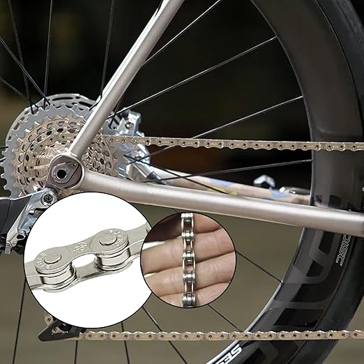 Murtenze 6/7/8 Speed Bike Chain 1/2 x 3/32 Inch 116 Links Bike Chain for Road Mountain Racing Cycling/Bikers