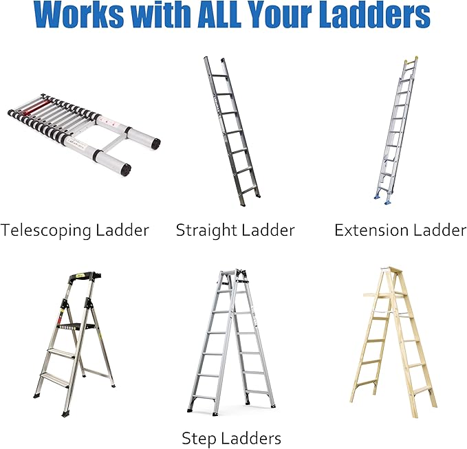 Ladder Storage Pulley Hoist, Self Locking Function Ladder Hanger, Garage Ceiling Mount Lift System for Lightweight Kayak, Ladder, Bike, Surfboard, Hold 80 lbs