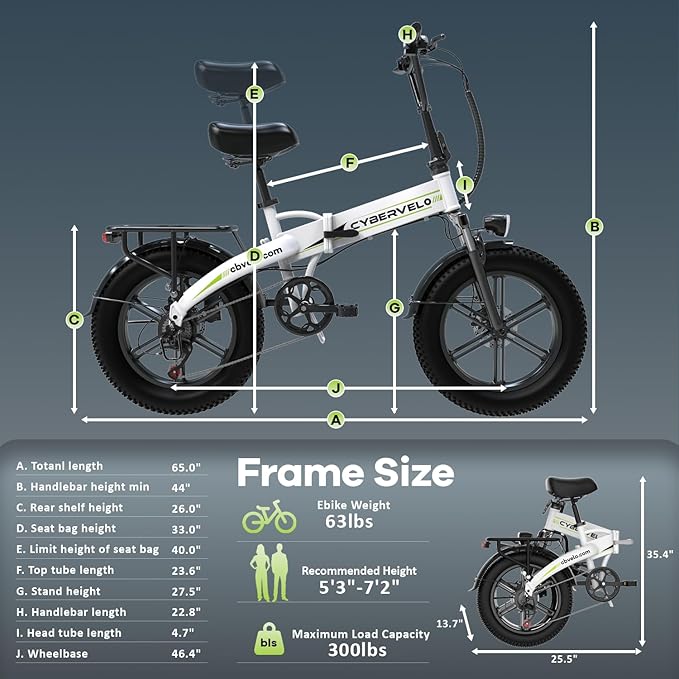 1000W Folding Electric Bike for Adults,75+ Miles,30+MPH,48V 20.8Ah Removable Battery,20" Fat Tire Electric Bike,Front Suspension 7-Speed Commuter Ebike,UL Certified