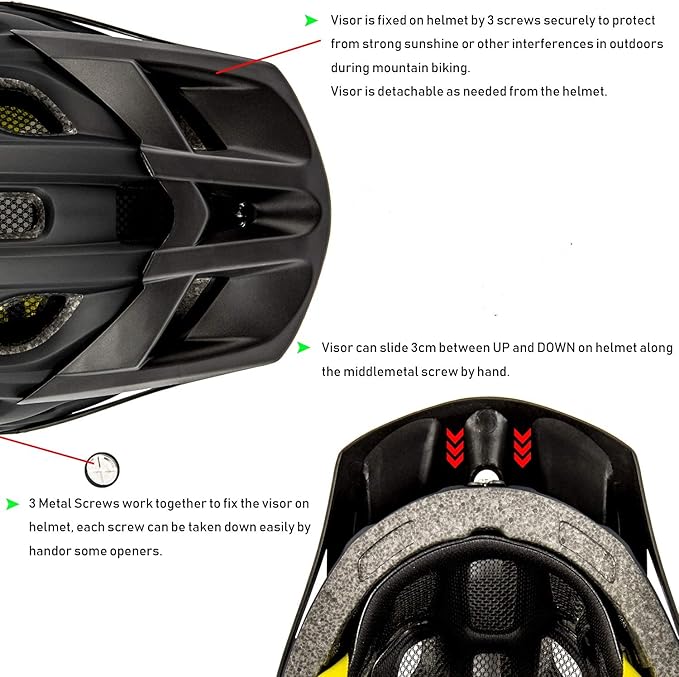 Kids Bike Helmet for Boys and Girls Ages 8-14 Adjustable Youth Helmet with Detachable Visor Lightweight, Safe & Stylish Cycling Bicycle Helmets for Kids 54-57cm