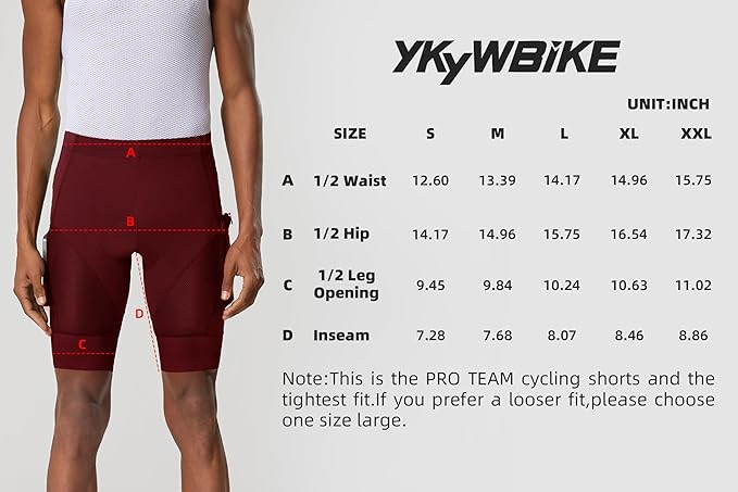 YKYWBIKE Cycling Shorts Men with Pockets,4D Padded Bike Shorts for Men,Biker Short UPF 50+ MTB Bicycle Road Biking Short