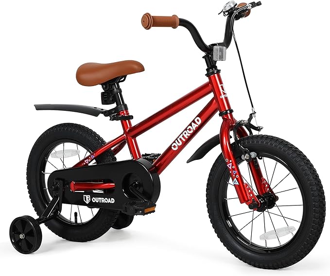 14/16/18 Inch Folding Kids Bike with Training Wheels, Gifts for Girl&Boy Age 3-10 Years, Toddler Bike with Dual Brakes for Beginners, Multi-Color