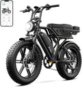 TST Electric Bike for Adults 1500W Peak 20" Fat Tire All-Terrain E-Bike 60/130 Miles 28 MPH Electric Dirt Bike - 48V 15/30 AH Battery Tested to UL 2849 Powered Electric Bicycle